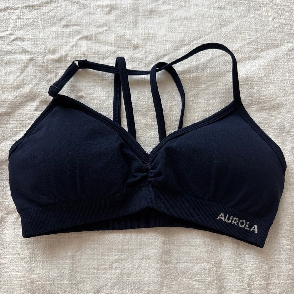 Aurora Women's Navy Blue Sports Bra